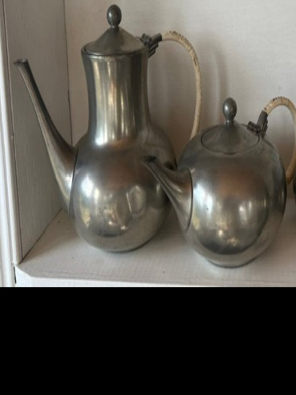Vintage Royal Holland Pewter KMD Tiel 5 Pc Tea Coffee Set MCM Netherlands